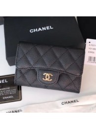 Replica Chanel Grained Leather Classic Card Holder AP0214 Black 2019 Collection AQ01810