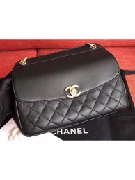 Replica Chanel Lambskin/Calfskin Waist Bag AS0419 Black 2019 AQ01621