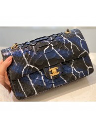 Replica Chanel Python Classic Flap Medium Bag A1112 66 AQ01758