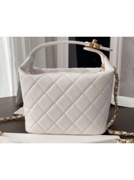 Replica Chanel Quilted Large Hobo Clutch Bag AS1747 White 2020 AQ02539