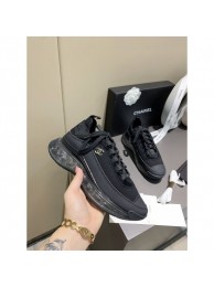 Replica Chanel Suede Calfskin, Velvet & GrosgrainBlack G36299 Sneakers 10mm 2020 Collection AQ03309