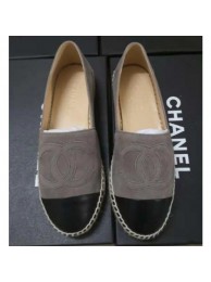 Replica Chanel Suede CC Logo Espadrilles Camel/Black 02 AQ02182