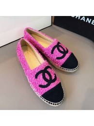 Replica Chanel Tweed Flat Espadrilles G29762 Pink/Black 2020 Collection AQ03552