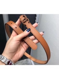 Replica Chanel Width 2cm CC Logo Buckle Leather Belt Brown AQ02482