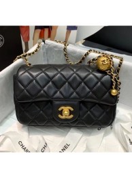 Replica High Quality Chanel Lambskin & Gold-Tone Metal Flap Bag AS1787 Black 2020 Collection AQ02176