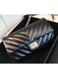 Replica Luxury Chanel Chevron Aged Calfksin Waist Bag A57791 Black 2018 AQ03304